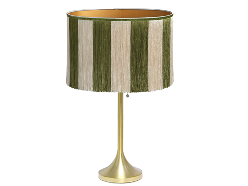 GIESEL GREEN FRINGE LAMP